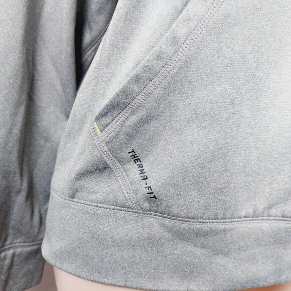 Nike Women's Gray Neon Therma-Fit Full Zip Hooded Sweatshirt Size M - Picture 8 of 11